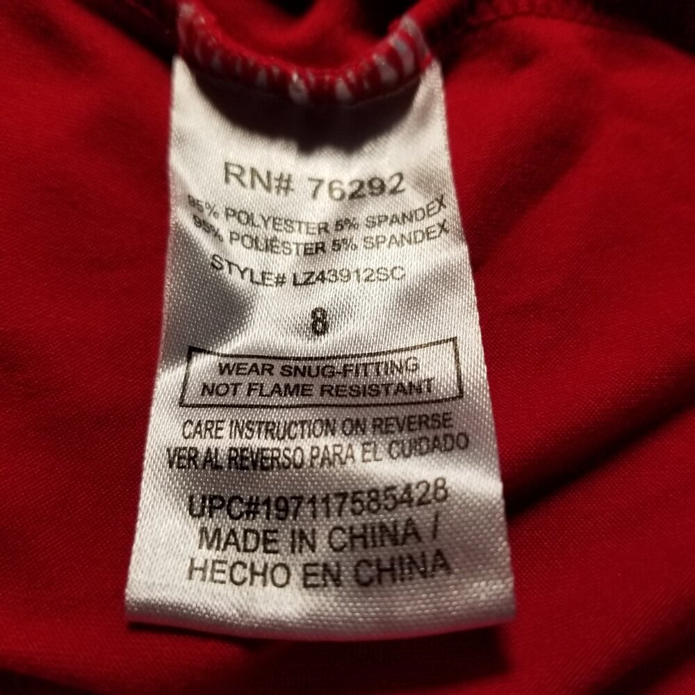 Dr Seuss The Grinch Merry Grinchmas Long Sleeve Pajama Top Youth 8 Red Christmas - Picture 5 of 7